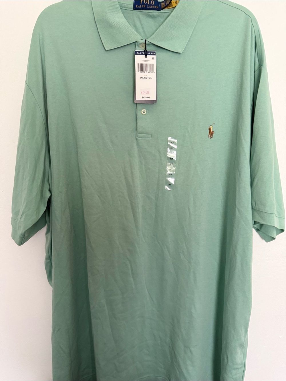Ralph Lauren Men’s Mint Green Polo Shirt with Pony Logo